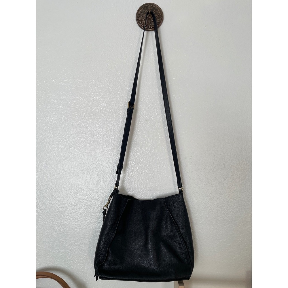 Lucky Brand Black Leather‎ Shoulder Bag Hobo Purse
